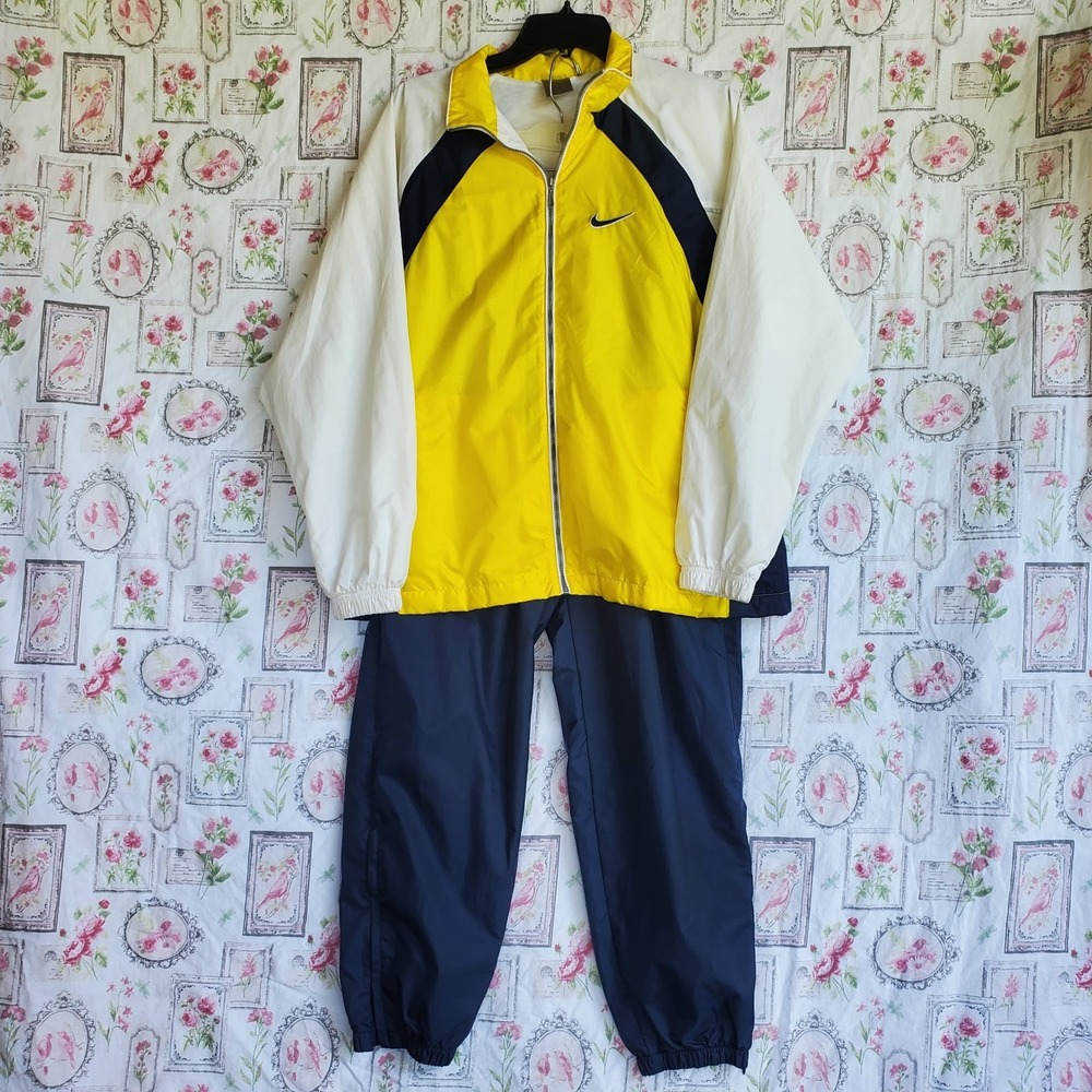Vintage Nike Sport Track Suit Set‎ Youth M 8-10 Running Training 90s